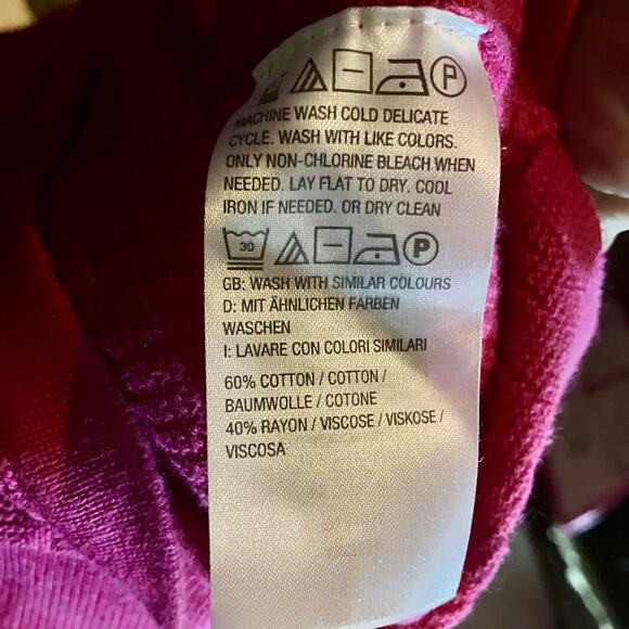 Isaac Mizrahi Live Textured Fuchsia Pink Scoopneck Cotton Viscose Sweater Size L - Picture 8 of 8